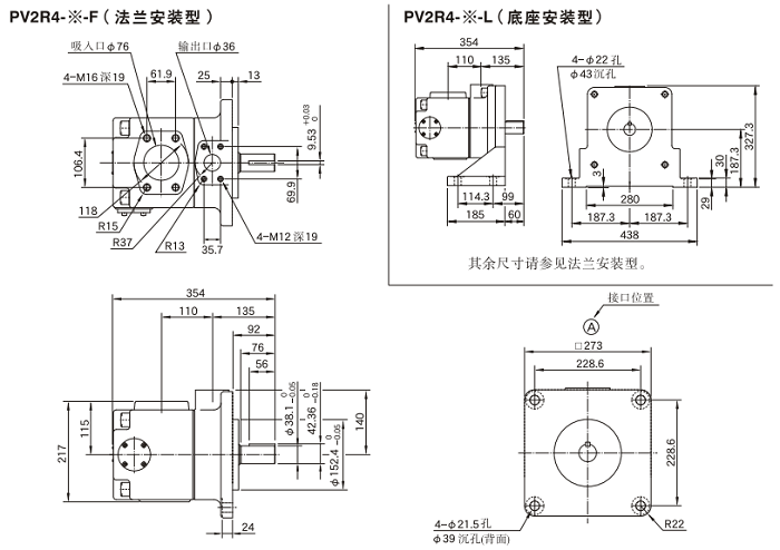 <a  target='_blank'><u>油研葉片泵</u></a>PV2R4-136、153、184、200、237尺寸